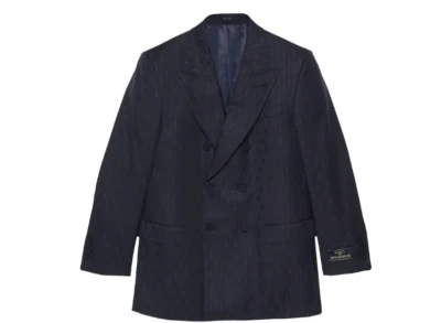 Gucci Horsebit Striped Wool Jacket Blazer Blue 720687 - BNWT - Image 1 of 4