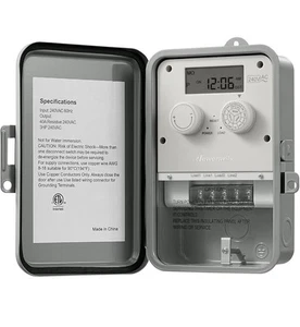 DEWENWILS Pool Timer, Outdoor Digital Timer Box, 3HP 40A 240VAC, 7-Day 12 ON/Off - Picture 1 of 7