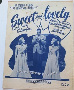 Sweet and Lovely (Dina Ögon)” – Harry James – 1940s film tie in ,Swedish (F7) - Picture 1 of 6