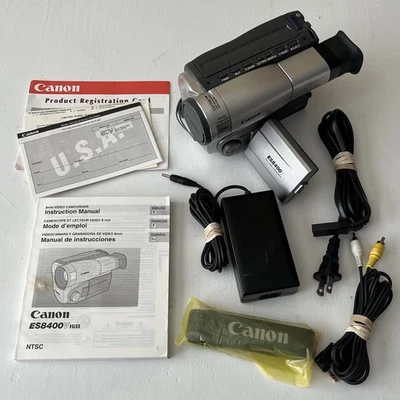 Canon ES8400V HI8 8mm Video Camcorder w/ Charger & Manual | AS IS Read Desc - Image 1 of 4