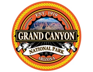 Bonito imán para refrigerador T132 logotipo de viaje del Parque Nacional del Gran Cañón de 4" de diámetro - Imagen 1 de 1