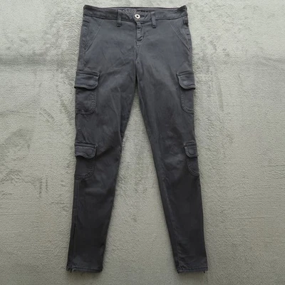 Guess Cargo Jeans Women's Size 27 Gray Low-Rise Power Skinny Denim 29" Inseam - Image 1 of 4