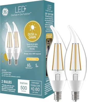 LED+ Dusk to Dawn LED Light Bulbs with Sunlight Sensors, Automatic On/Off Li - Image 1 of 4