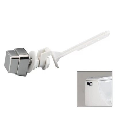 Push Button Toilet Flush Kit Side Mount Water Tank Trip Lever Handle Accessories - Image 1 of 4