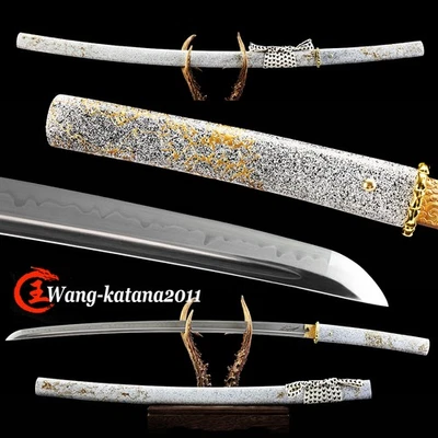Espada 1:1 Fantasma de Yōtei Afilada Blanca Japonesa Samurai Katana T10 Arcilla Templada Foto 1 de 4