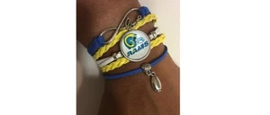 Pulsera trenzada Los Angeles Rams NFL Infinity LOVE NUEVA - Imagen 1 de 1