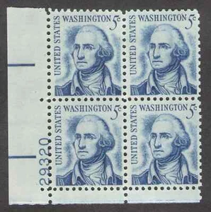 US. 1283B. 5c. Washington, Prominent American. S. Gum. PB4 #29320 LL. MNH. 1967 - Picture 1 of 2