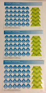 Weight Watchers Punti Plus Value Stickers Set di tre fogli adesivi foglio - Foto 1 di 1
