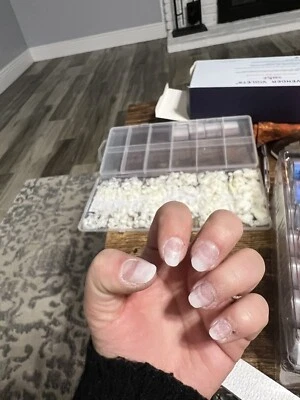 Short Nail Tips- 600PCS Oval Half Cover False Tips 12 Sizes round Acrylic Nails - Image 1 of 4