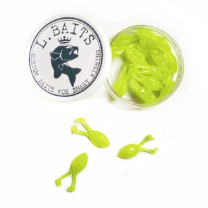 LBAITS L.BAITS FROG 1.5" Soft Handmade Scent Salty Jig Rockfish Lure #110 - Picture 1 of 3