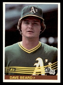 Dave Beard 1984 Donruss Card #218 Oakland Athletics