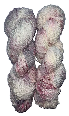 100 g FEINES MERINO-NUPSI-FINGERING-Garn-Boucle-Art - Handgefärbt *SNOW GHOST* - Bild 1 von 3