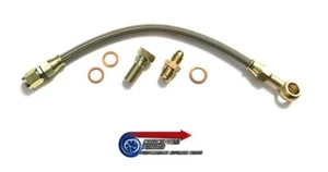 Stainless Braided Turbo Oil Feed Line & Fittings - For S13 200SX CA18DET - Bild 1 von 1