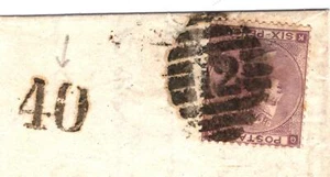 GB CORREO DE DESTINO SG.84 Cubierta EXCELENTE *40* MARCA DE CONTABILIDAD Lisboa 1863 2.5 - Imagen 1 de 12