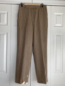 Vintage Pendleton Pants Wool Beige Straight Leg Women's Office Corpcore Size 12 - Picture 1 of 4