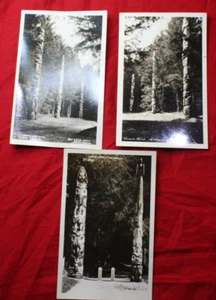 3 unbenutzte "Lover's Lane" Sitka National Historical Park Totempfähle RPPCs 1920er - Bild 1 von 6