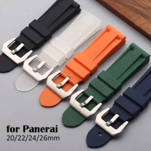 Rubber Watch Band for Omega for Panerai Silicone Strap Wrist Band 20mm 22mm 26mm - Picture 1 of 20