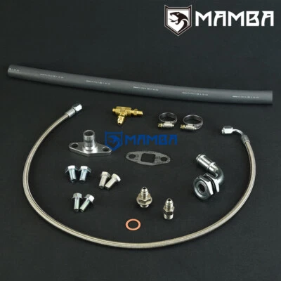 MAMBA Universal Turbo Oil Feed & Return Line For Borg Warner S200 S300 S400 - Image 1 of 4