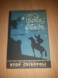 SPARTITO BERTA FILAVA - C'ERA UN TOPO - VALZER VIENNESE. ARR.TO PER PIANO E STRU - Foto 1 di 4