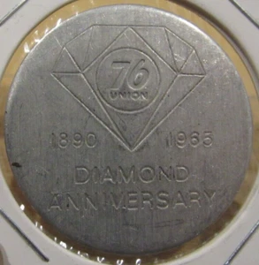 1965 Union 76 Diamond Anniversary Token - Gas Fuel Oil - Bild 1 von 2