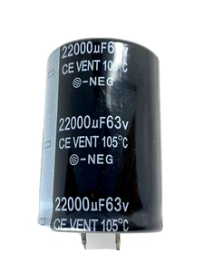 NEW 22000 uF - 63V ELECTROLYTIC CAPACITOR 50x35mm - Picture 1 of 3
