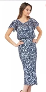 JS COLLECTIONS Short Sleeve Lace Blouson Cocktail Dress Size 2 NWT $248 - Picture 1 of 20