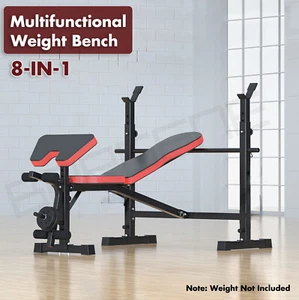 Adjustable Weight Bench Press Multi Station Fitness 8 in 1 Home Gym Equipment - Picture 1 of 6