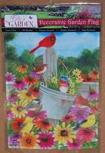 "Spring Gathering" Decorative Garden Flag 18"x12.5 - Picture 1 of 4