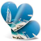 2 x Heart Stickers 15 cm - Dubai UAE Burj Al Arab Hotel #44913