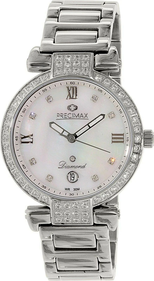 Swiss Precimax Women's Siren Diamond Silver Stainless-Steel Swiss Quartz Watch - Image 1 of 1