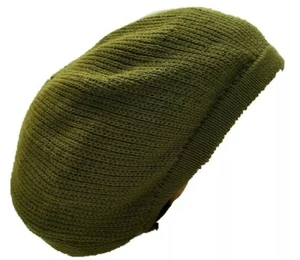 Hunter Green Beret Tam Hat Rasta Slouch Beanie Cap Dreadlocks Dreads Hair M/L - Picture 1 of 5