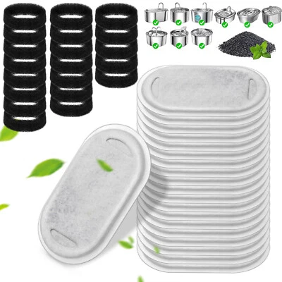 40pcs Pet Cat Water Fountain Filters Replacement for 67/108/135oz Replacement - Image 1 of 4