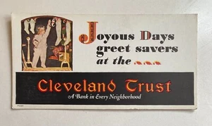 Vintage Christmas Cleveland Trust Ink Blotter - Picture 1 of 1