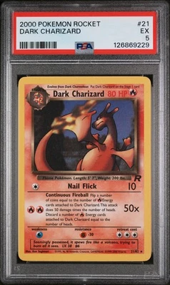 2000 Pokemon Team Rocket Dark Charizard #21 PSA 5 - Image 1 of 2