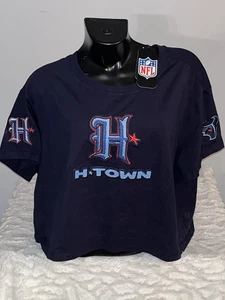 HOUSTON TEXANS PRO STANDARD NFL ALL STITCHED CROP TOP SHIRT WOMENS 2XL NWT AS IS - Picture 1 of 3