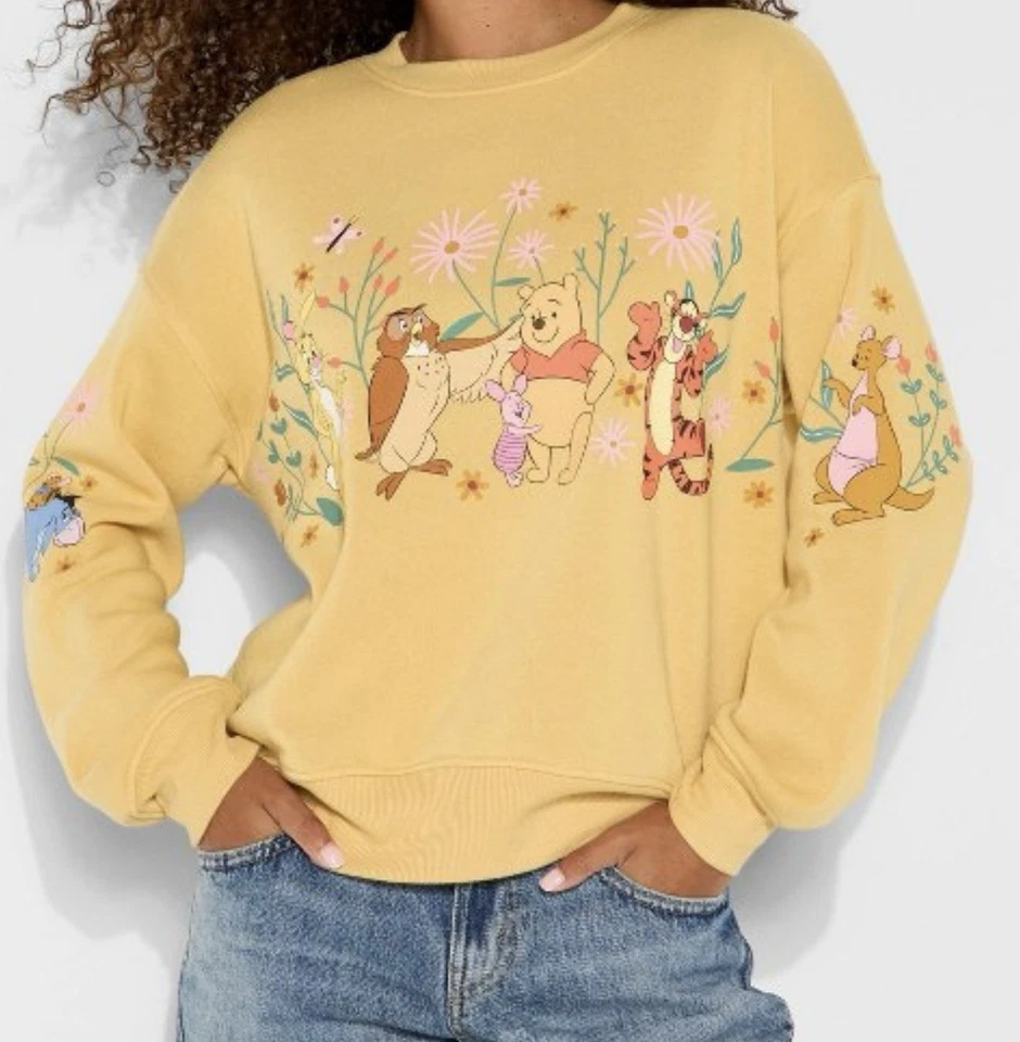Women's Winnie the Pooh Fleece Graphic Pullover Sweatshirt Size Large - Image 1 of 1
