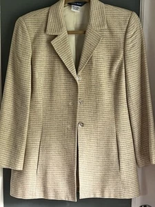 AUSTIN REED Womens Blazer Jacket  SIZE 6 Lined Yellow Silk Blend - Picture 1 of 9