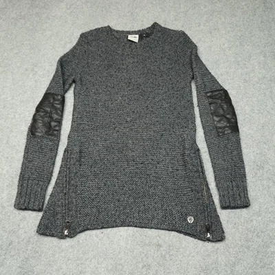 Suéter para mujer Harley Davidson gris medio lana acrílico cremallera Foto 1 de 4