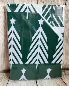 Grün & Weiß Weihnachtsbaum Thema Einzelbettwäsche Set-Bettbezug, Kissenbezug - Bild 1 von 4