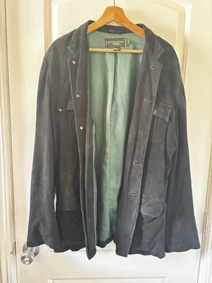 Vintage Shanghai Tang Black 100% Leather Mandarin Collar Jacket 100% Silk Lining - Image 1 of 3