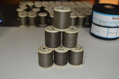 Barbour Threads  100% Irish Waxed Linen Thread.   5 x 100mtr spools - 25/3 linen - Image 1 of 2