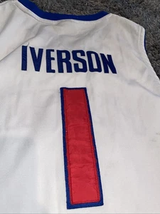 2008-09 Detroit Pistons Allen Iverson Authentic Trikot Adidas NBA SEWN arena - Bild 1 von 9