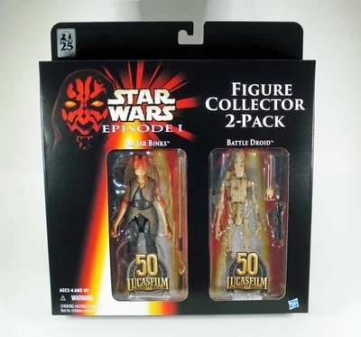 Star Wars Black Series 6" Episode 1 TPM 2-Pack JAR JAR BINKS & BATTLE DROID - Image 1 of 4