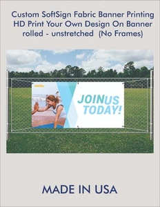 Individuell personalisiert Vinyl Soft Schild Banner Druck Innen Außen Schilder Veranstaltungen - Bild 1 von 10