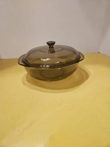 PYREX VISIONS 023-N 1.5 Liter Dish / Casserole Dish W/ Matching Lid Vintage - Picture 1 of 6
