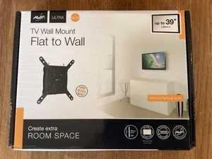 TV Wall Bracket AVF Ultra GL200 Flat To Wall Mount Up To 39” & Holds 25kg. - Picture 1 of 5
