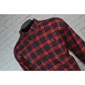 48591 Orvis Country Dress Shirt Classic Cotton Mens Size 2XL Stretch Red Plaids - Picture 1 of 8