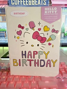 2024 Sanrio Hello Kitty Happy Birthday Card Set Matching Envelope Oversize Seal - Picture 1 of 12