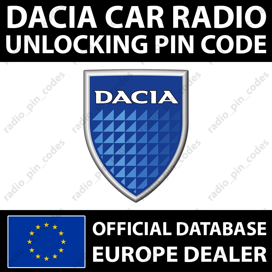 DACIA RADIO PIN CODE UNLOCK NAVIGATION RENAULT DOKKER DUSTER JOGGER SANDERO - Bild 1 von 4
