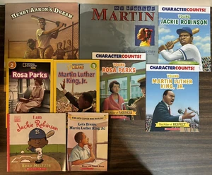 Lot of 9 Childrens biography Books African Americans, King, Parks, Aaron, +EUC - Picture 1 of 12